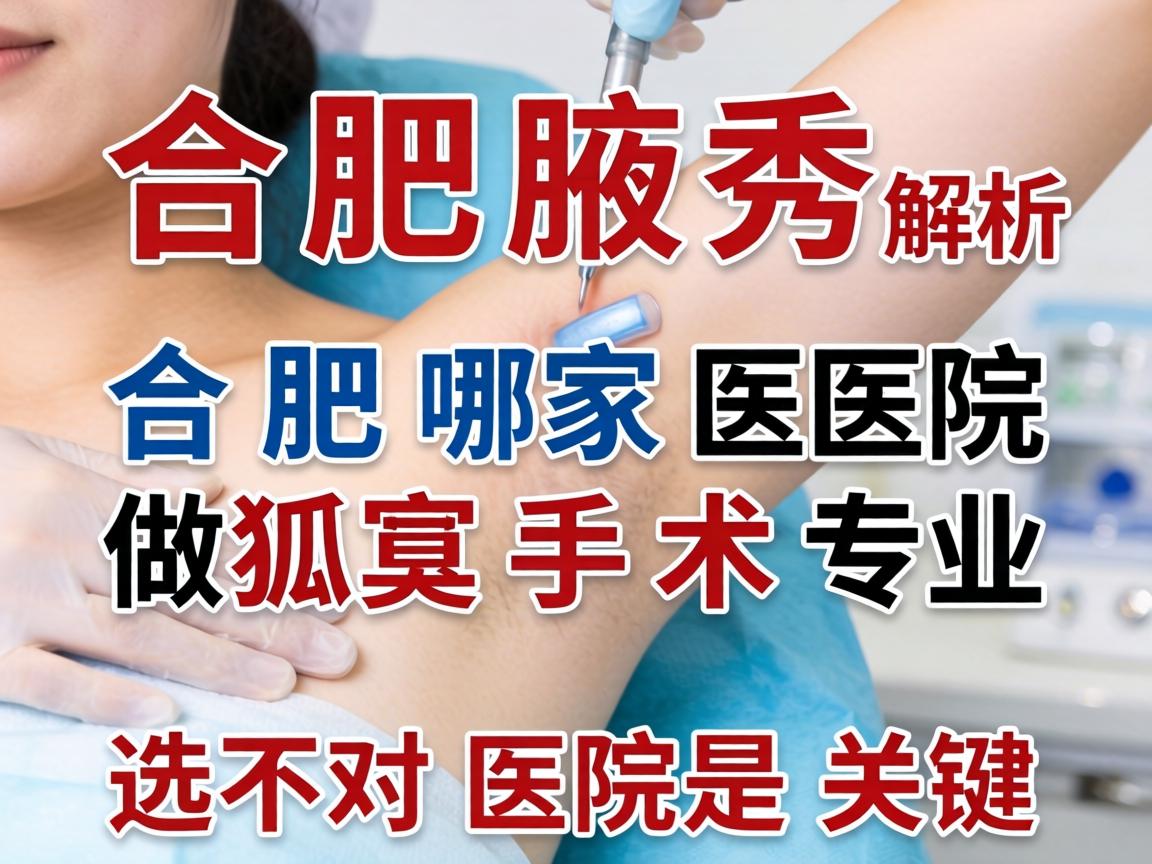 合肥腋秀解析，合肥哪家医院做狐臭手术专业，选对医院是关键