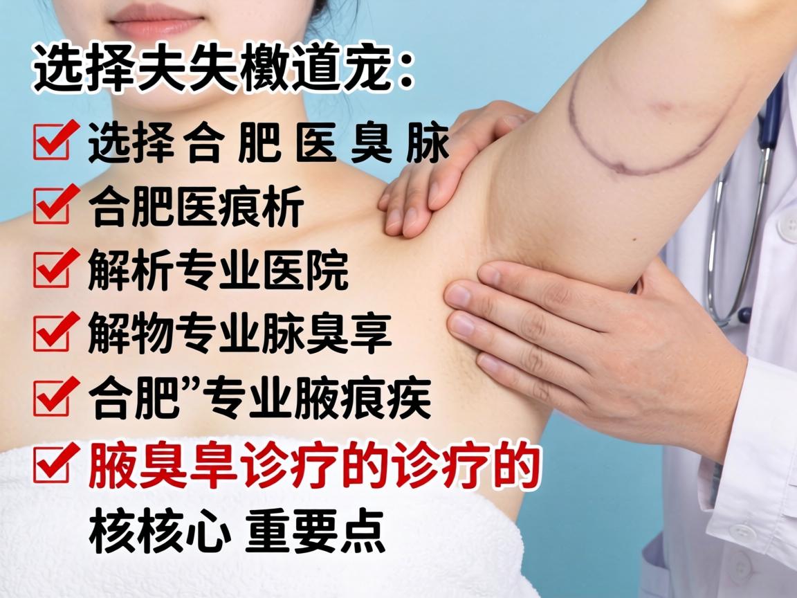 选择合肥腋臭医院，解析合肥专业腋臭诊疗的核心要点