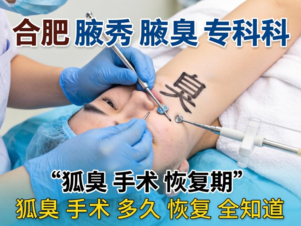合肥腋秀腋臭专科，解析狐臭手术恢复期，狐臭手术多久恢复全知道