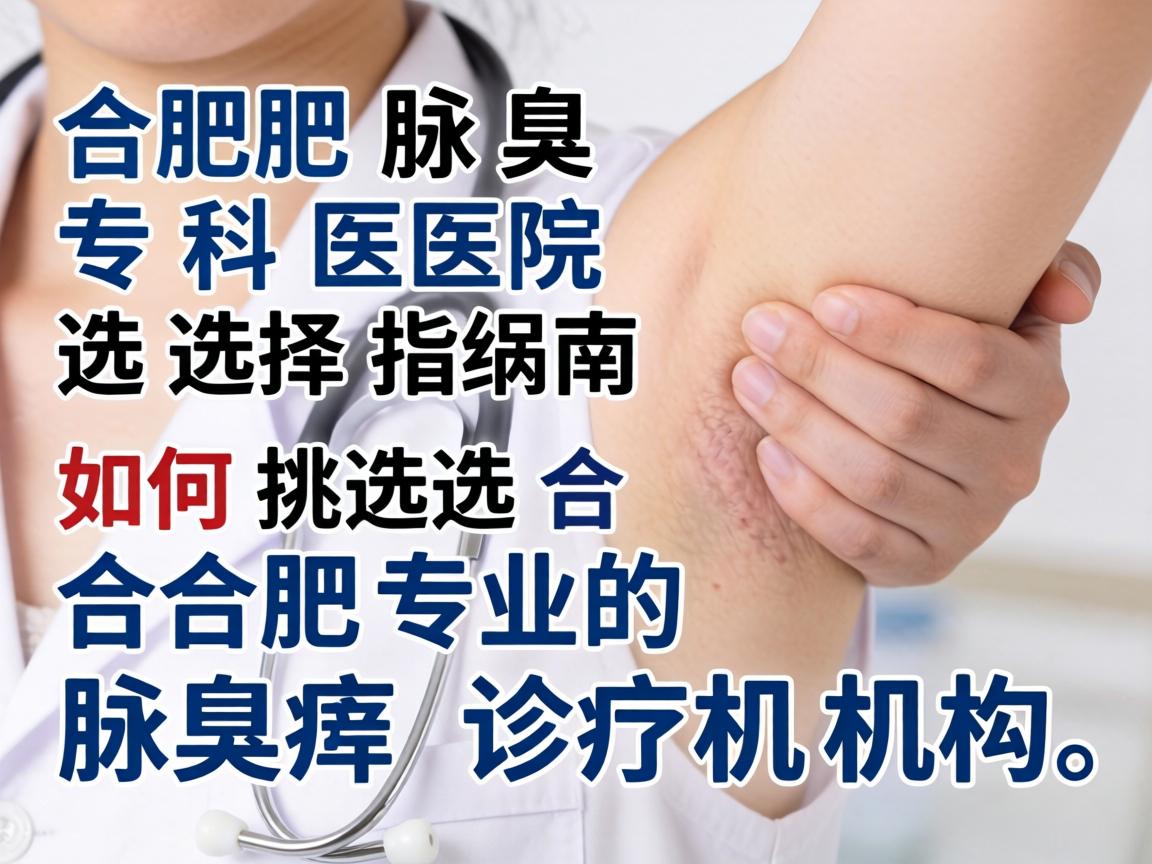 合肥腋臭专科医院选择指南，如何挑选合肥专业的腋臭诊疗机构