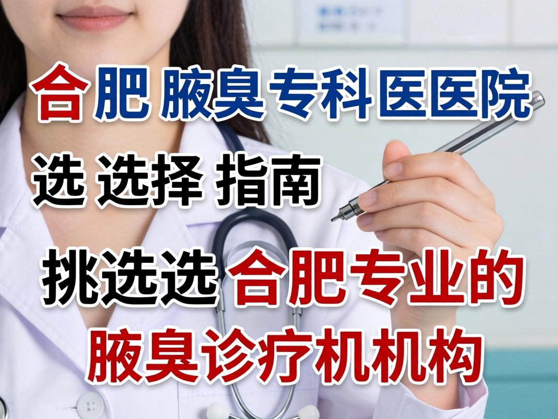 合肥腋臭专科医院选择指南，如何挑选合肥专业的腋臭诊疗机构