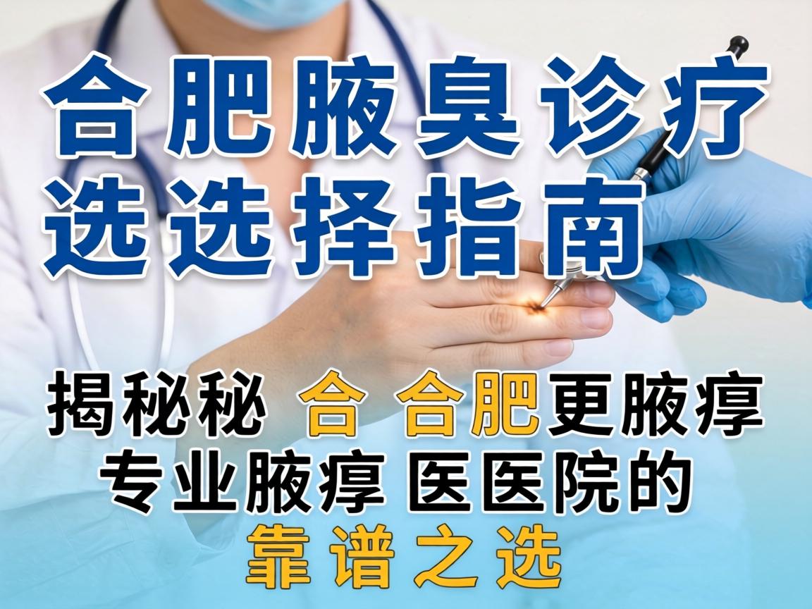 合肥腋臭诊疗选择指南，揭秘合肥专业腋臭医院的靠谱之选