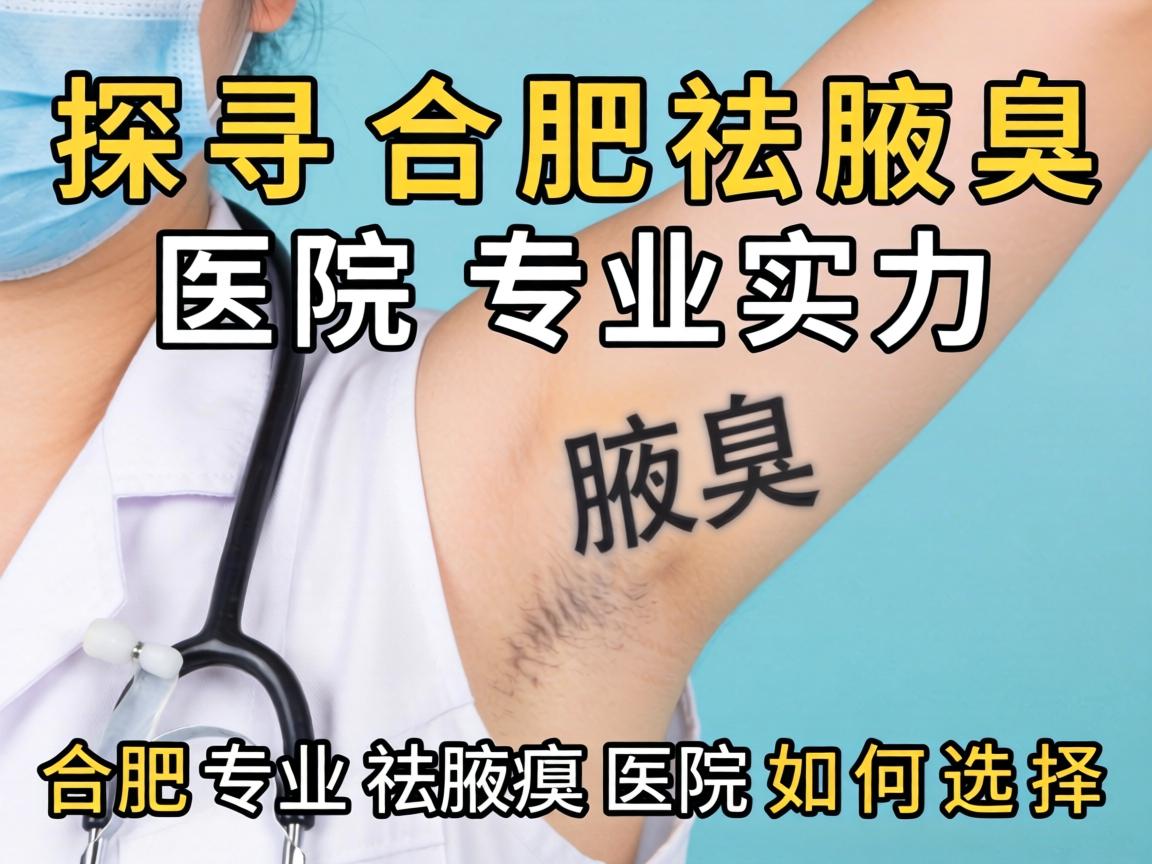 探寻合肥祛腋臭医院专业实力，合肥专业祛腋臭医院如何选择