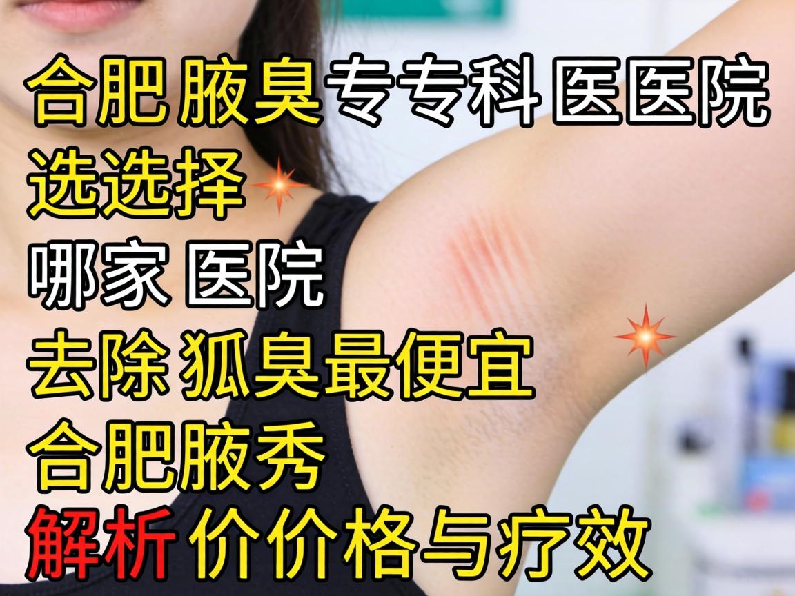 合肥腋臭专科医院选择，哪家医院去除狐臭最便宜，合肥腋秀解析价格与疗效