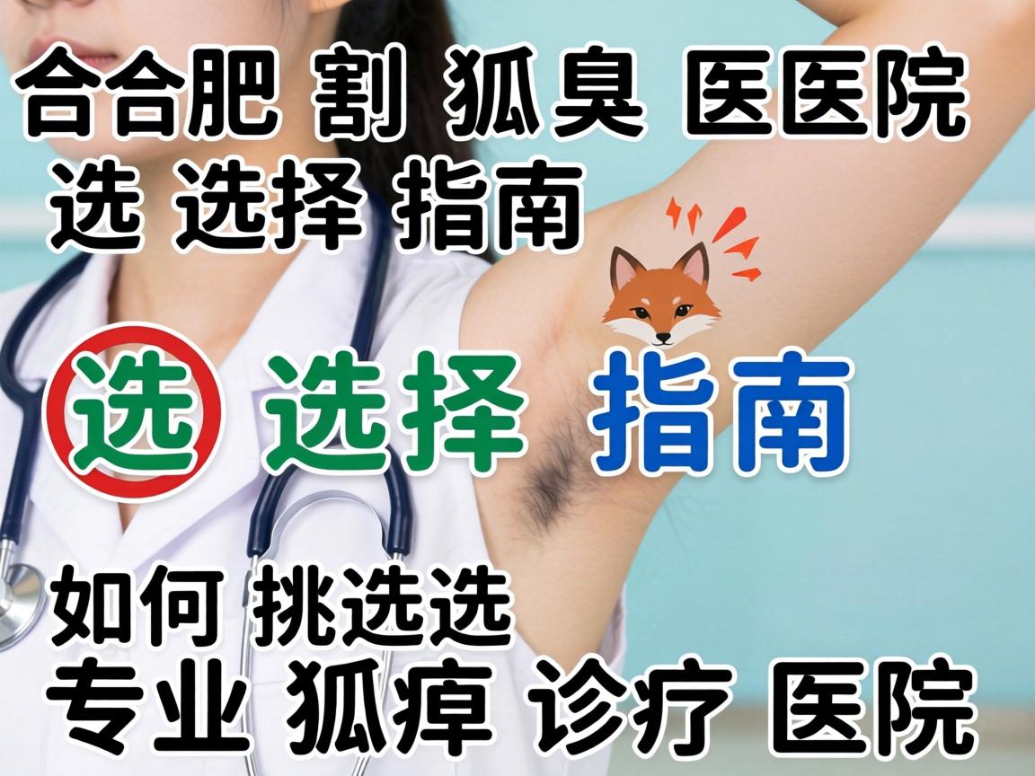 合肥割狐臭医院选择指南，如何挑选专业狐臭诊疗医院