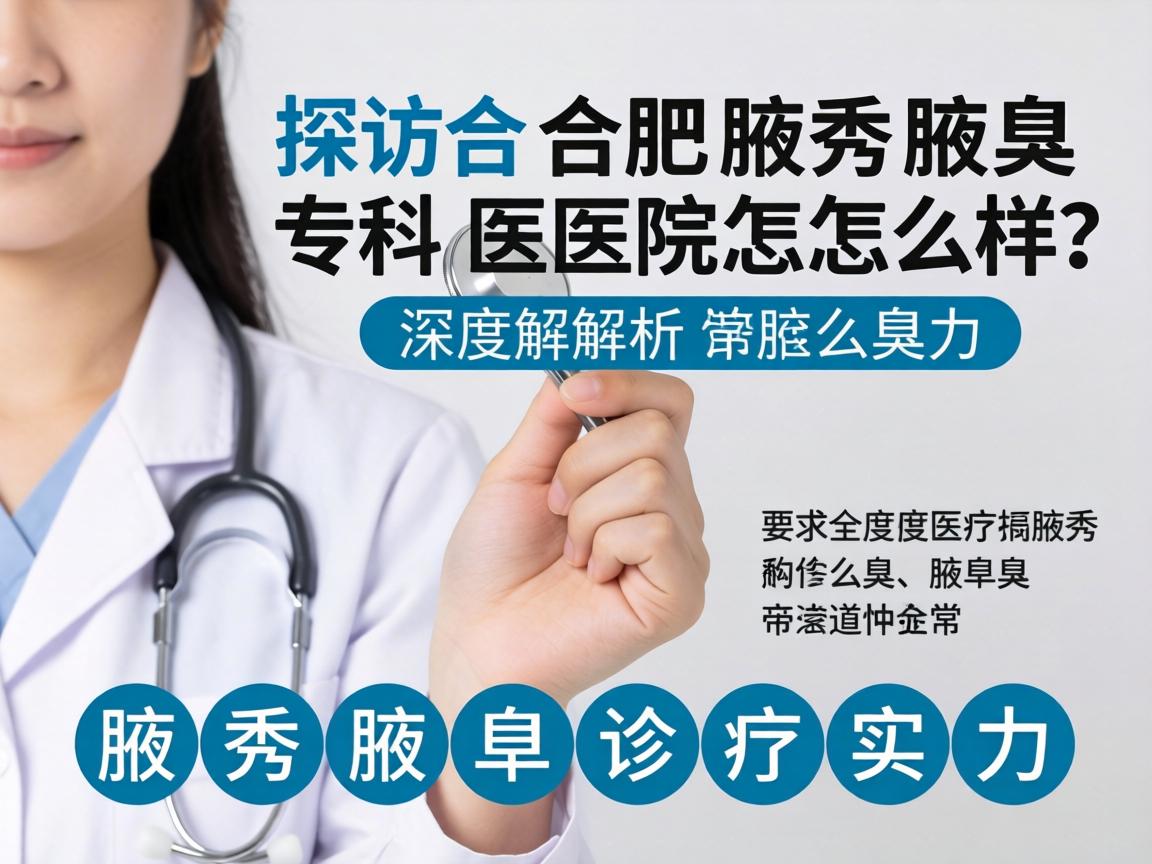 探访合肥腋秀腋臭专科医院怎么样？深度解析腋秀腋臭诊疗实力