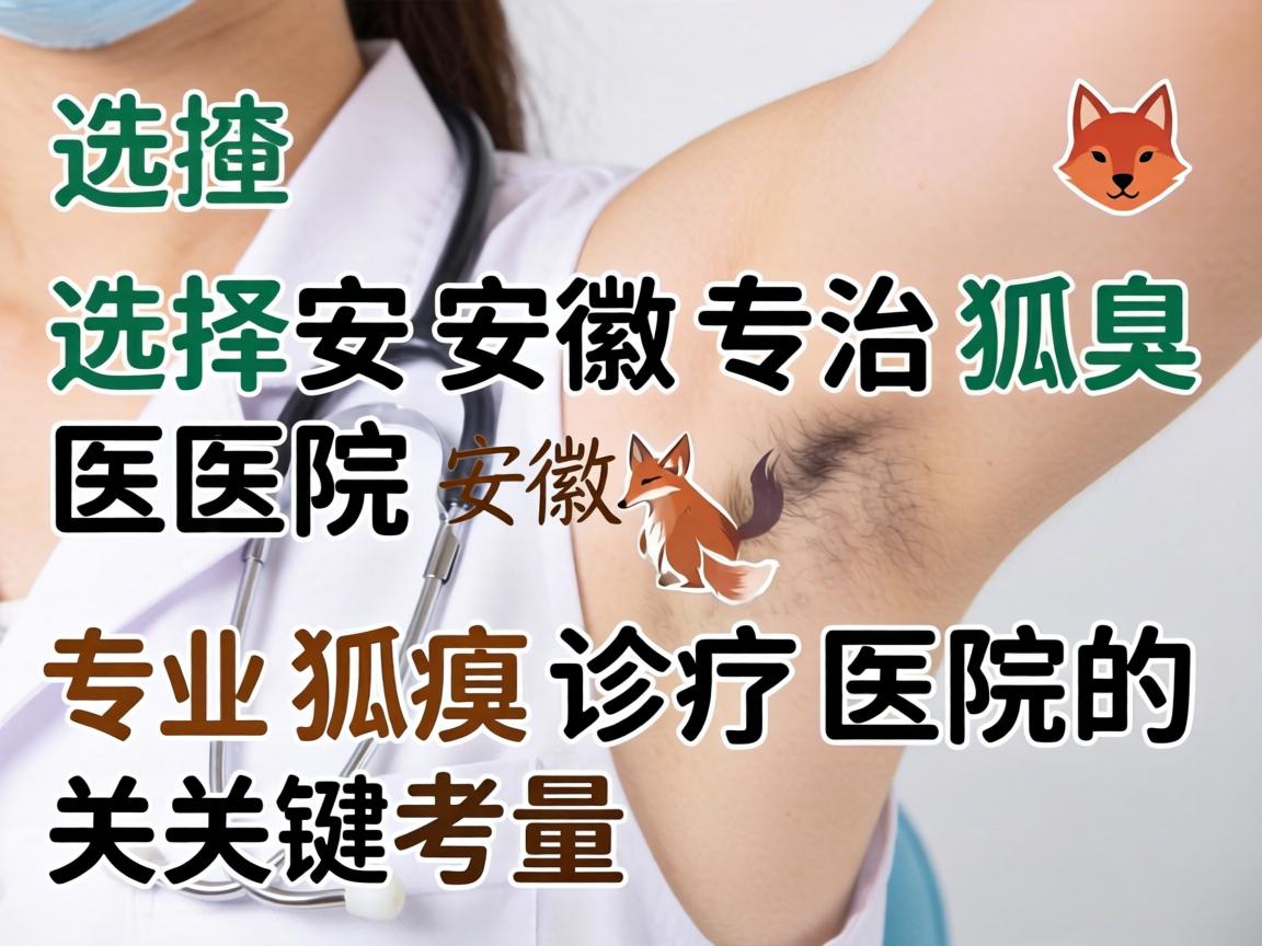 选择安徽专治狐臭医院，安徽专业狐臭诊疗医院的关键考量