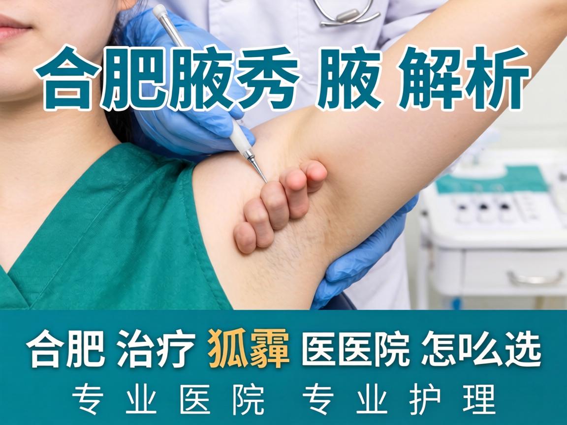合肥腋秀解析，合肥治疗狐臭医院怎么选，专业医院专业护理