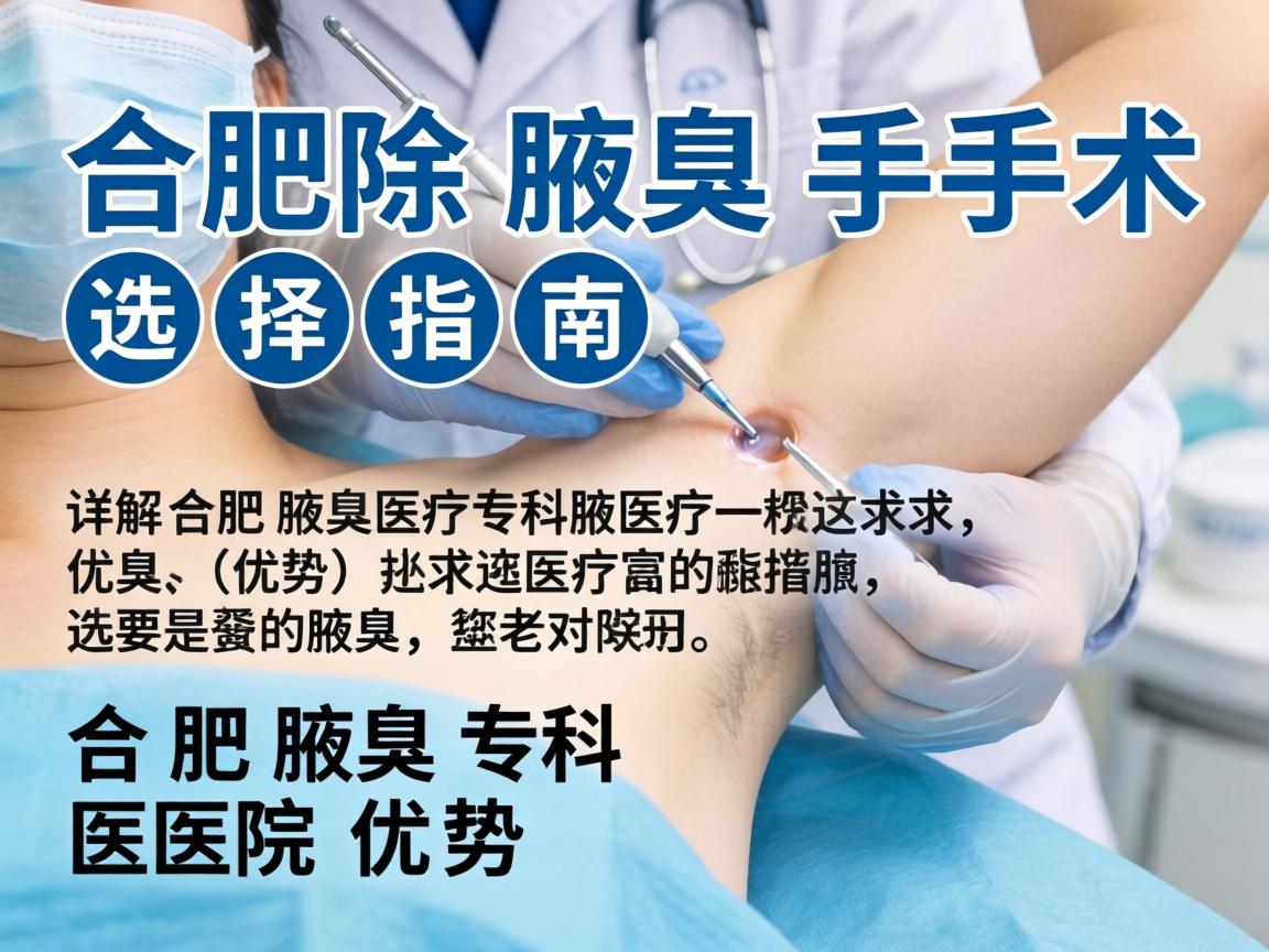 合肥除腋臭手术选择指南，详解合肥腋臭专科医院优势