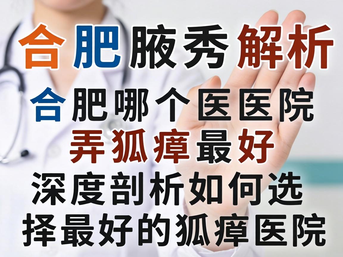 合肥腋秀解析，合肥哪个医院弄狐臭最好，深度剖析如何选择最好的狐臭医院