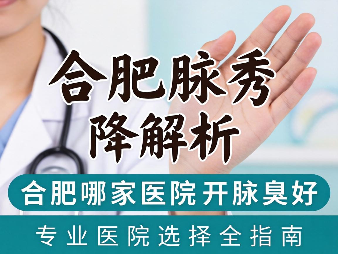 合肥腋秀解析，合肥哪家医院开腋臭好，专业医院选择全指南