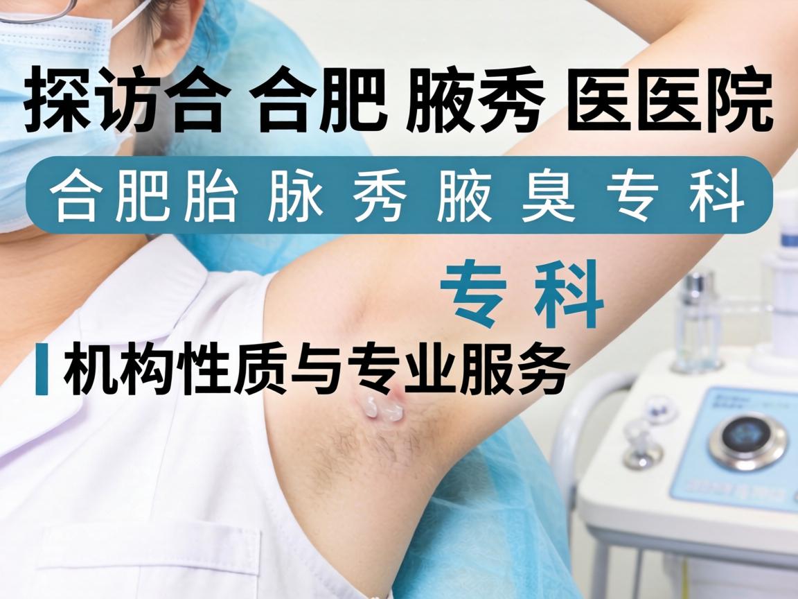 探访合肥腋秀腋臭专科，解析合肥腋秀医院的机构性质与专业服务