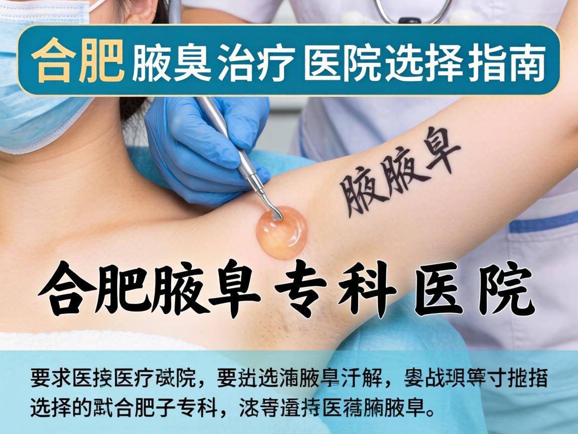 合肥腋臭治疗医院选择指南，详解合肥腋臭专科医院