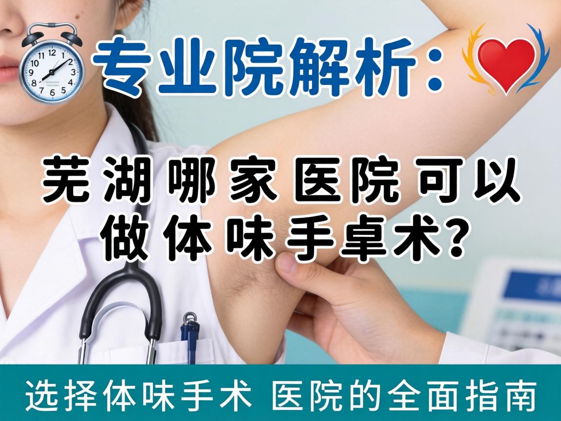 专业解析，芜湖哪家医院可以做体味手术？选择体味手术医院的全面指南
