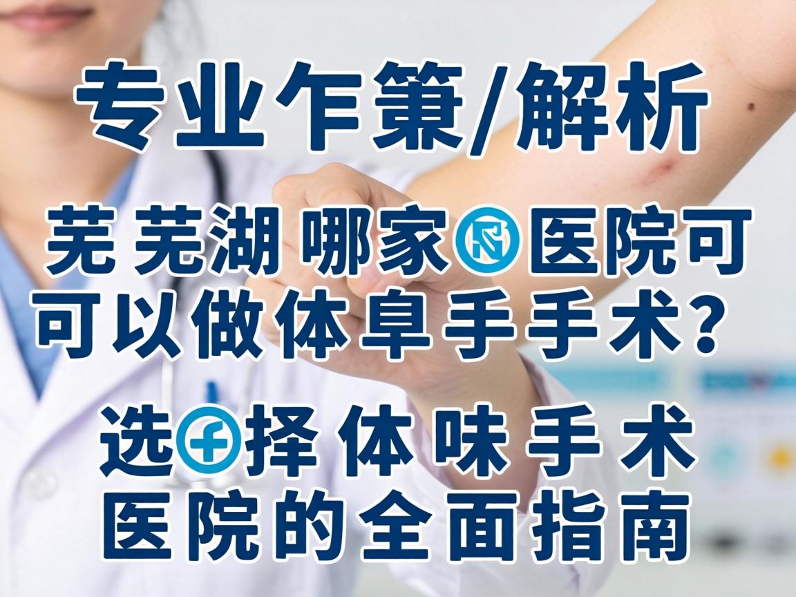 专业解析，芜湖哪家医院可以做体味手术？选择体味手术医院的全面指南