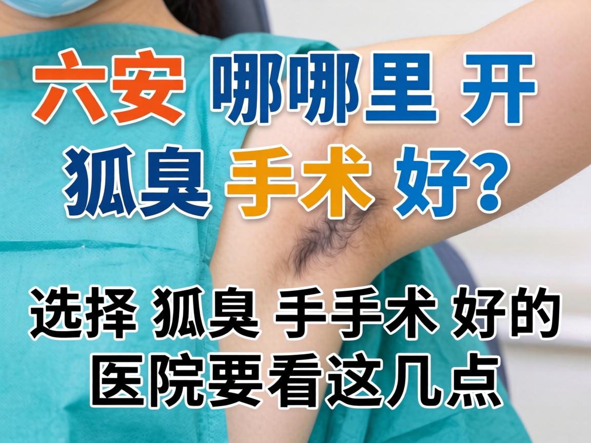 六安哪里开狐臭手术好？选择狐臭手术好的医院要看这几点
