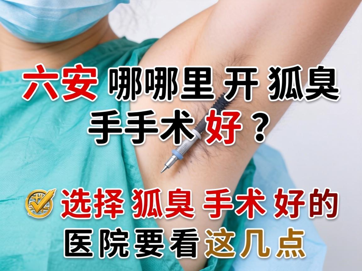 六安哪里开狐臭手术好？选择狐臭手术好的医院要看这几点