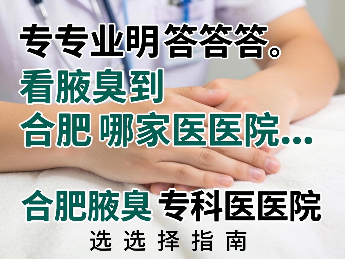 专业解答，看腋臭到合肥哪家医院，合肥腋臭专科医院选择指南