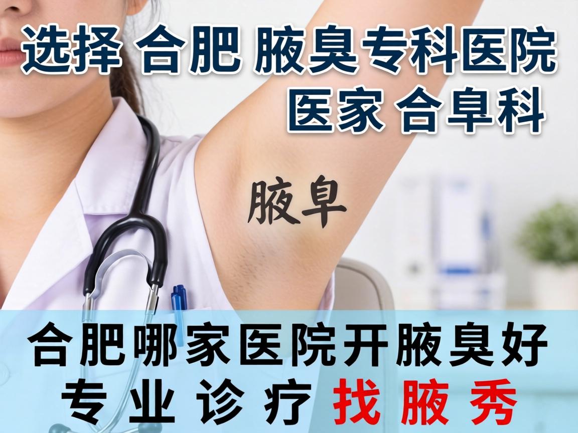 选择合肥腋臭专科医院，合肥哪家医院开腋臭好，专业诊疗找腋秀