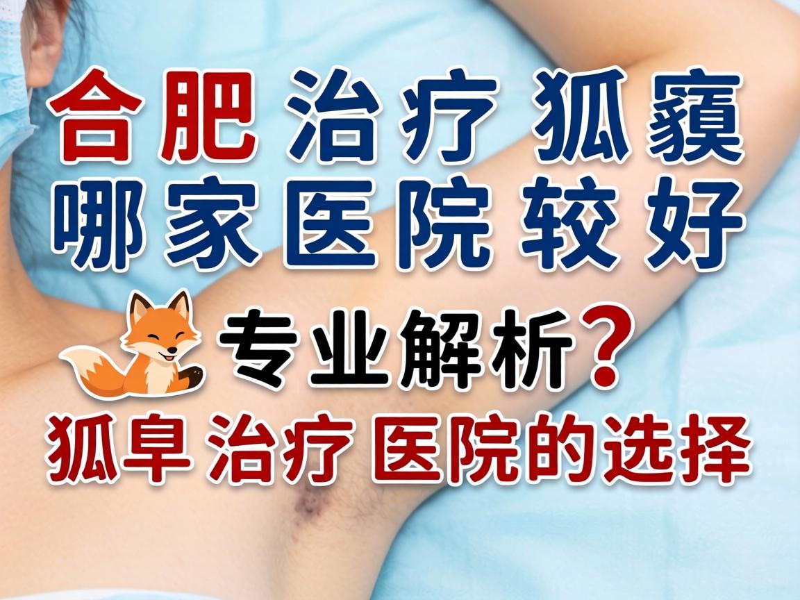 合肥治疗狐臭哪家医院较好？专业解析狐臭治疗医院的选择