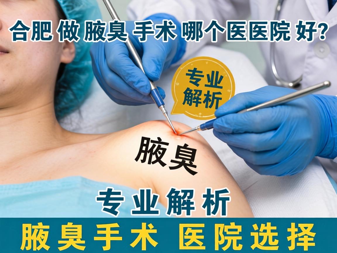 合肥做腋臭手术哪个医院好？专业解析腋臭手术医院选择