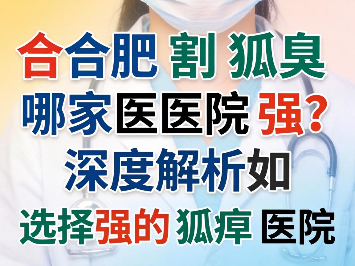 合肥割狐臭哪家医院强？深度解析如何选择强的狐臭医院