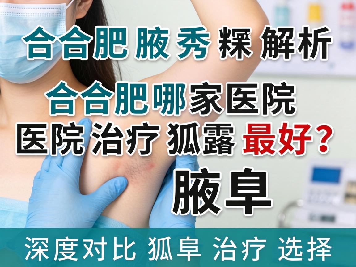 合肥腋秀解析，合肥哪家医院治疗狐臭最好？深度对比狐臭治疗选择