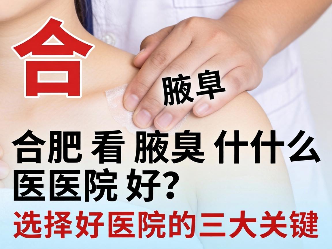 合肥看腋臭什么医院好？选择好医院的三大关键