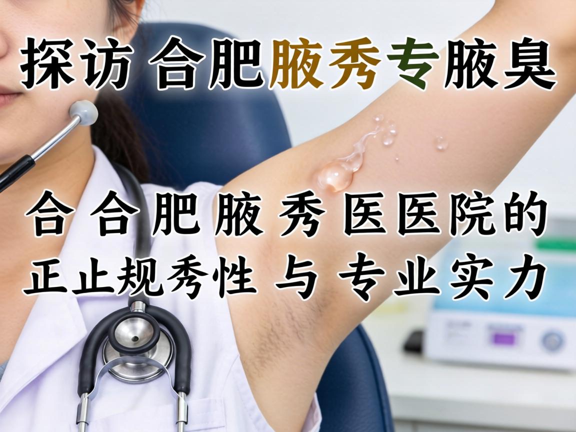 探访合肥腋秀腋臭专科，解析合肥腋秀医院的正规性与专业实力
