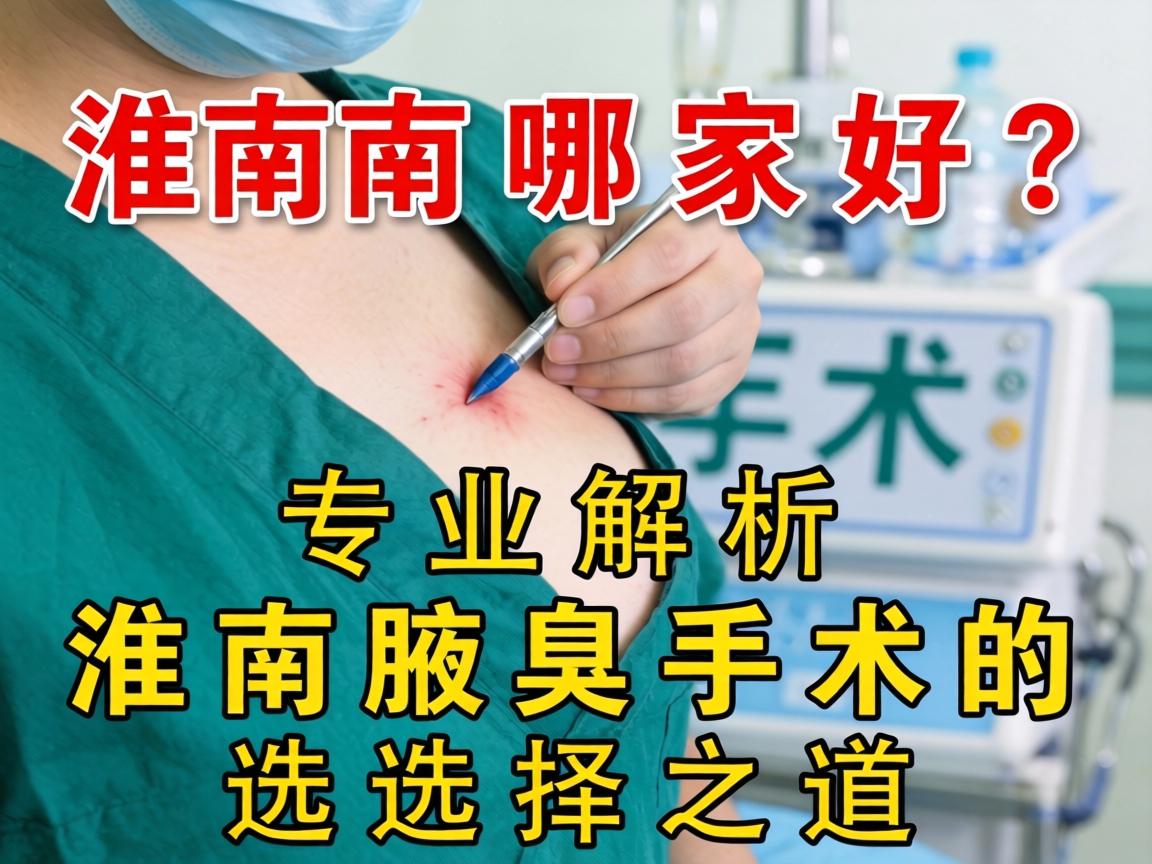 淮南腋臭手术哪家好？专业解析淮南腋臭手术的选择之道