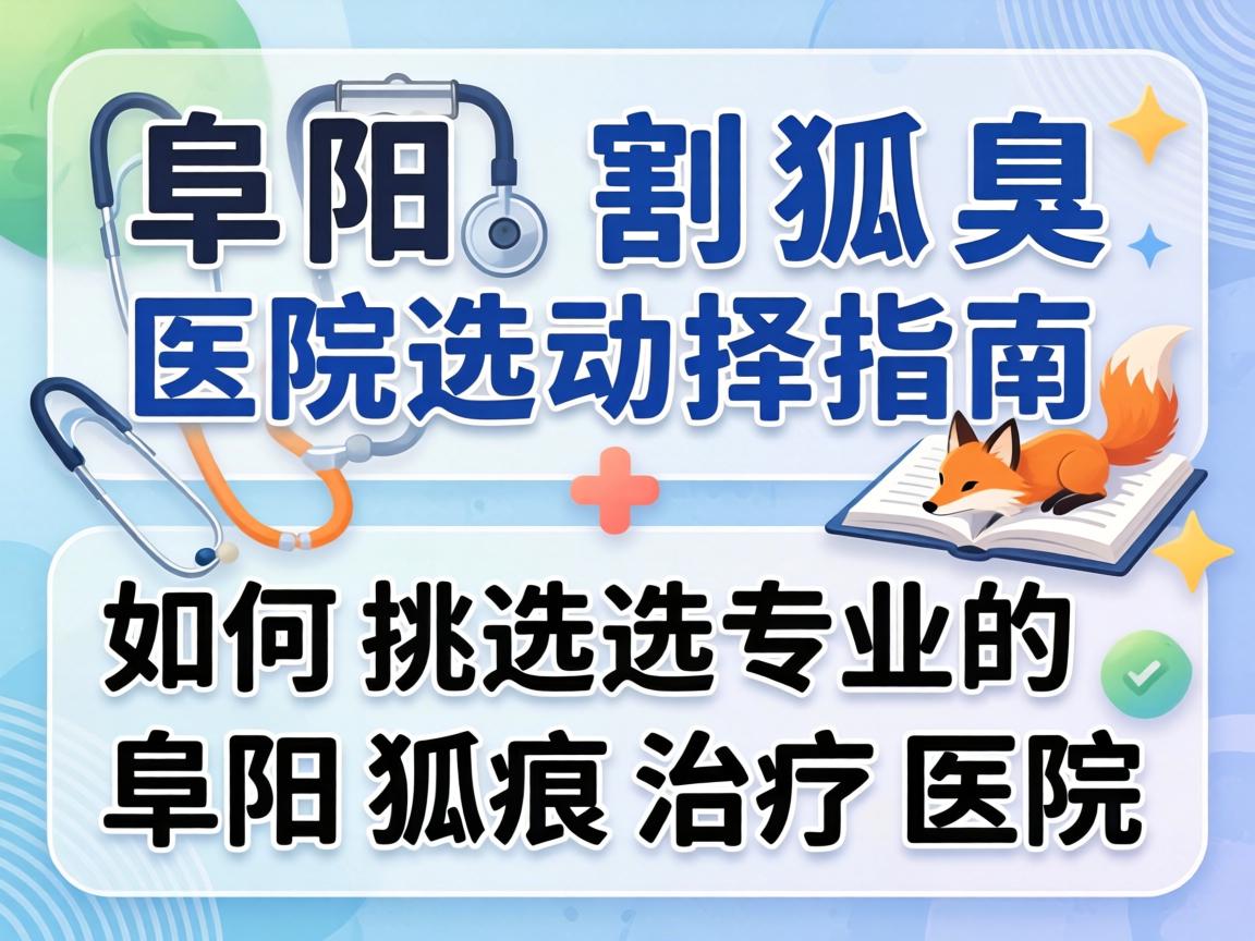 阜阳割狐臭医院选择指南，如何挑选专业的阜阳狐臭治疗医院