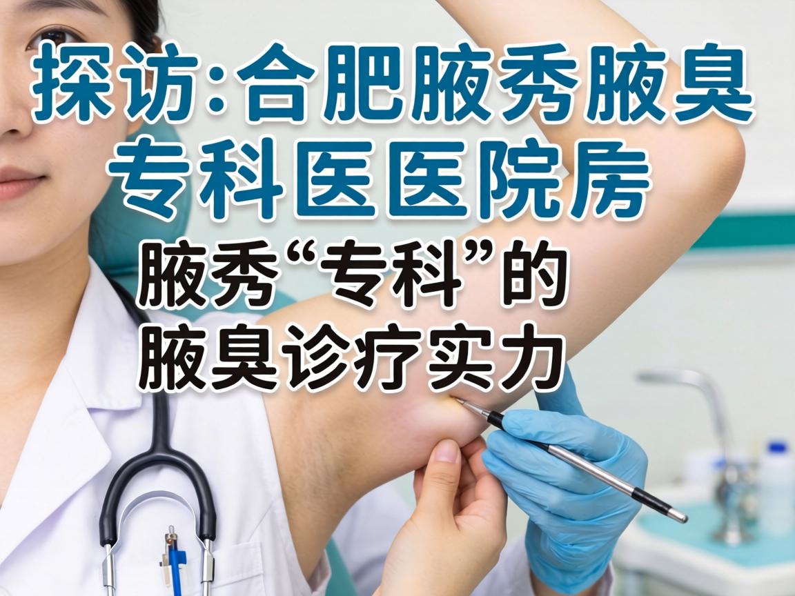 探访合肥腋秀腋臭专科医院，解析腋秀专科的腋臭诊疗实力