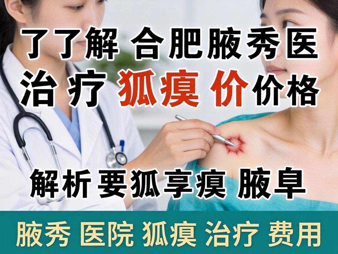 了解合肥腋秀医院治疗狐臭价格 解析腋秀医院狐臭治疗费用