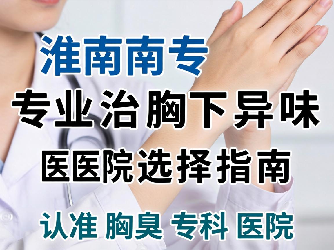 淮南专业治腋下异味医院选择指南，认准腋臭专科医院