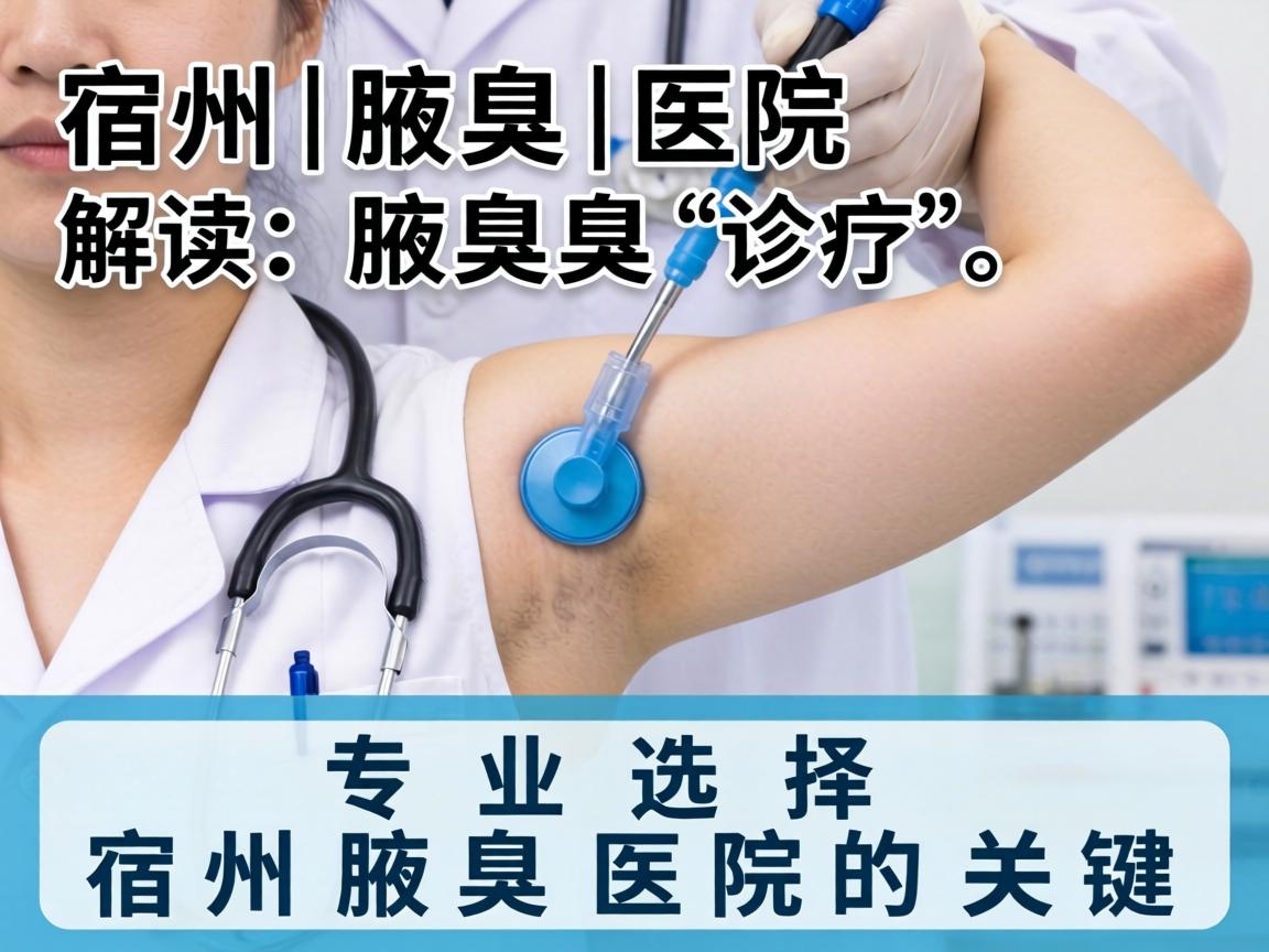 宿州腋臭医院解读腋臭诊疗，专业选择宿州腋臭医院的关键