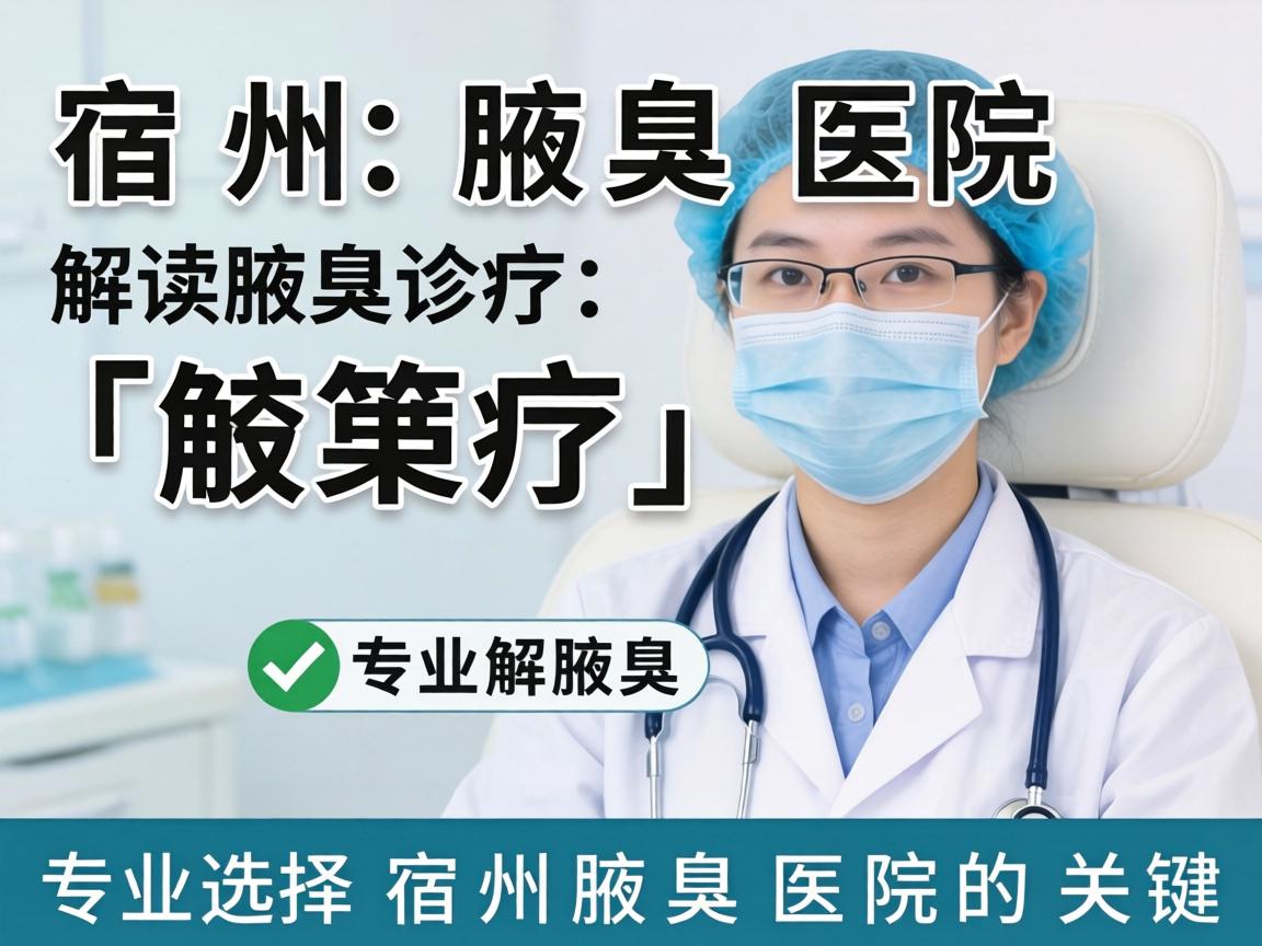 宿州腋臭医院解读腋臭诊疗，专业选择宿州腋臭医院的关键
