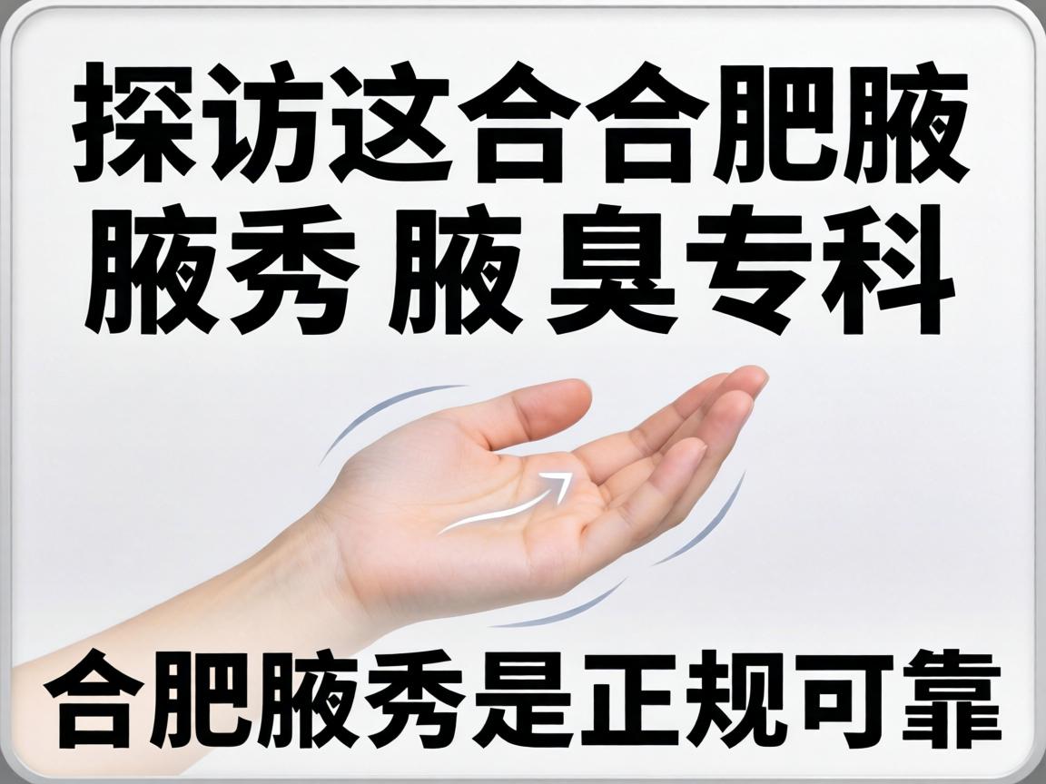 探访合肥腋秀腋臭专科，解析合肥腋秀是否正规可靠