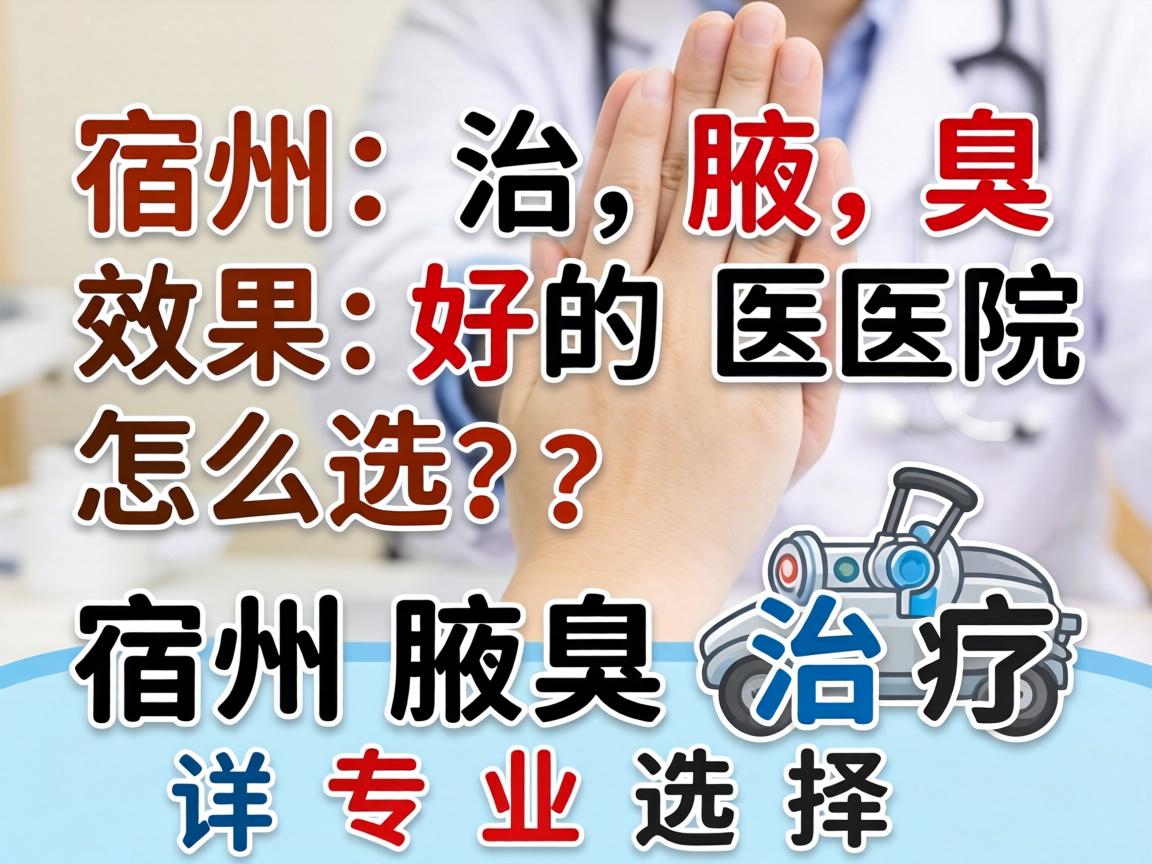 宿州治腋臭效果好的医院怎么选？详解宿州腋臭治疗专业选择