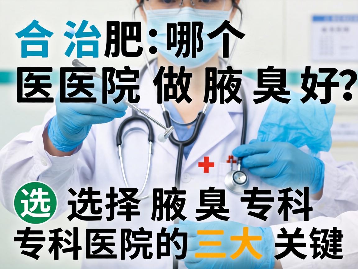 合肥哪个医院做腋臭好？选择腋臭专科医院的三大关键