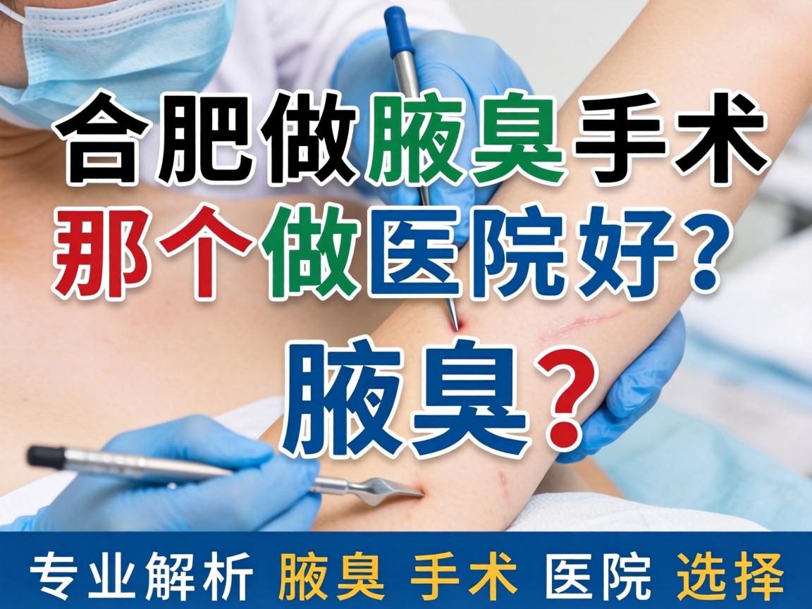 合肥做腋臭手术那个医院好？专业解析腋臭手术医院选择