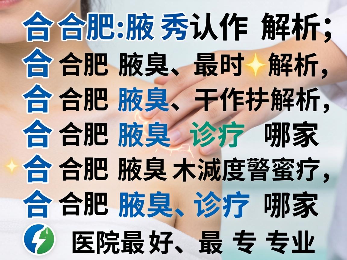 合肥腋秀解析，合肥腋臭诊疗哪家医院最好、最专业