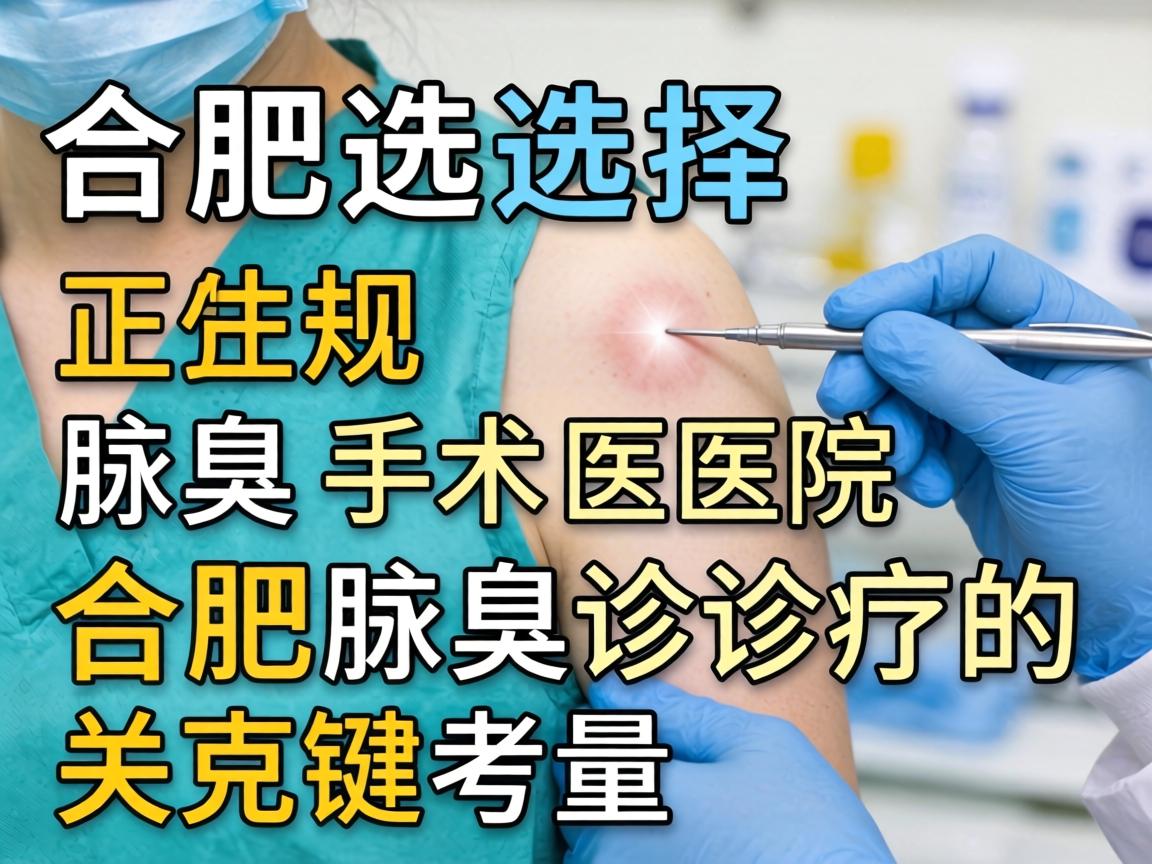在合肥选择正规腋臭手术医院，合肥腋臭诊疗的关键考量