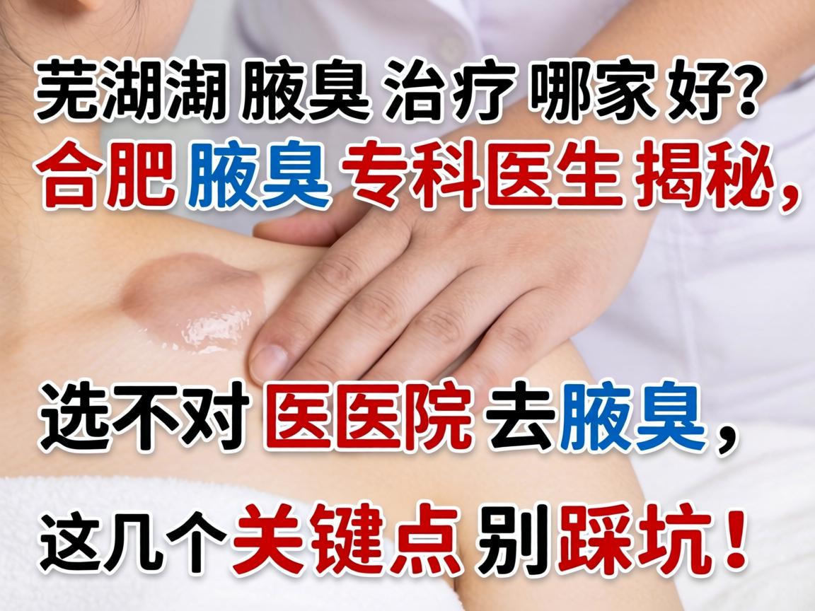 芜湖腋臭治疗哪家好？合肥腋臭专科医生揭秘，选对医院去腋臭，这几个关键点别踩坑！