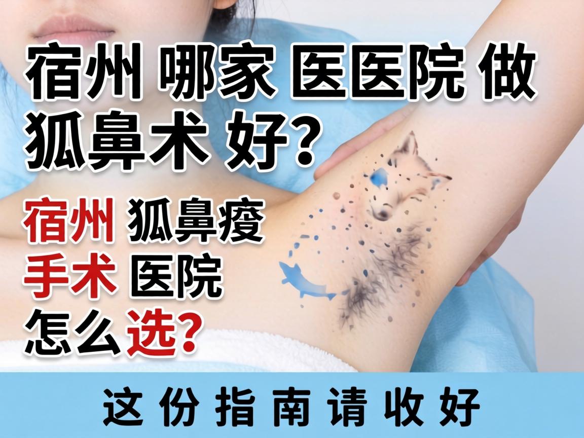 宿州哪家医院做狐臭术好？宿州狐臭手术医院怎么选？这份指南请收好