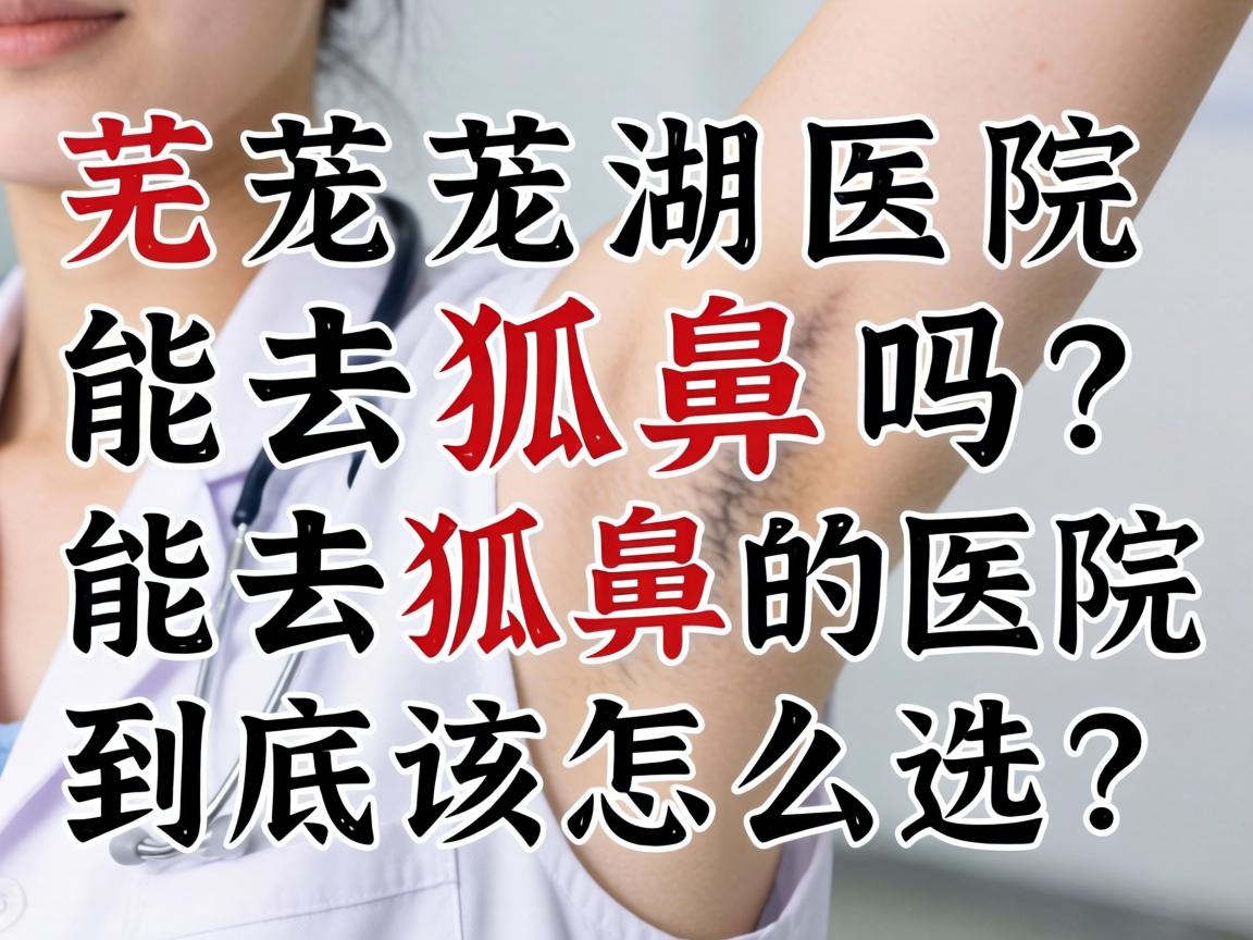 芜湖医院能去狐臭吗？能去狐臭的医院到底该怎么选？