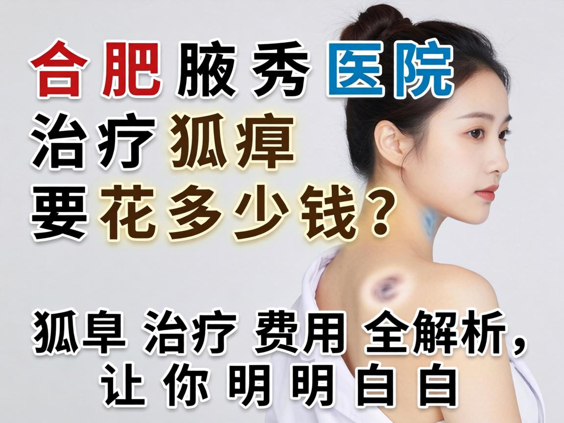 合肥腋秀医院治疗狐臭要花多少钱？狐臭治疗费用全解析，让你明明白白