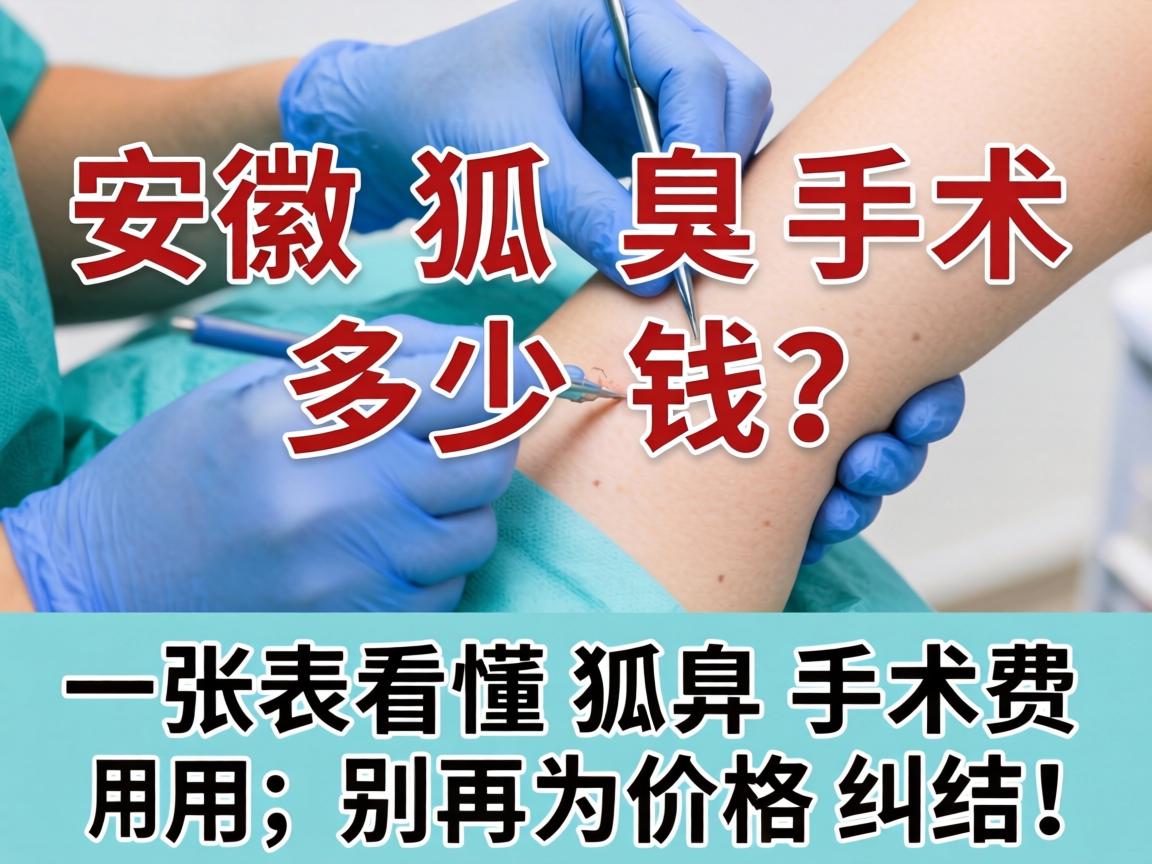 安徽狐臭手术多少钱？一张表看懂狐臭手术费用，别再为价格纠结！