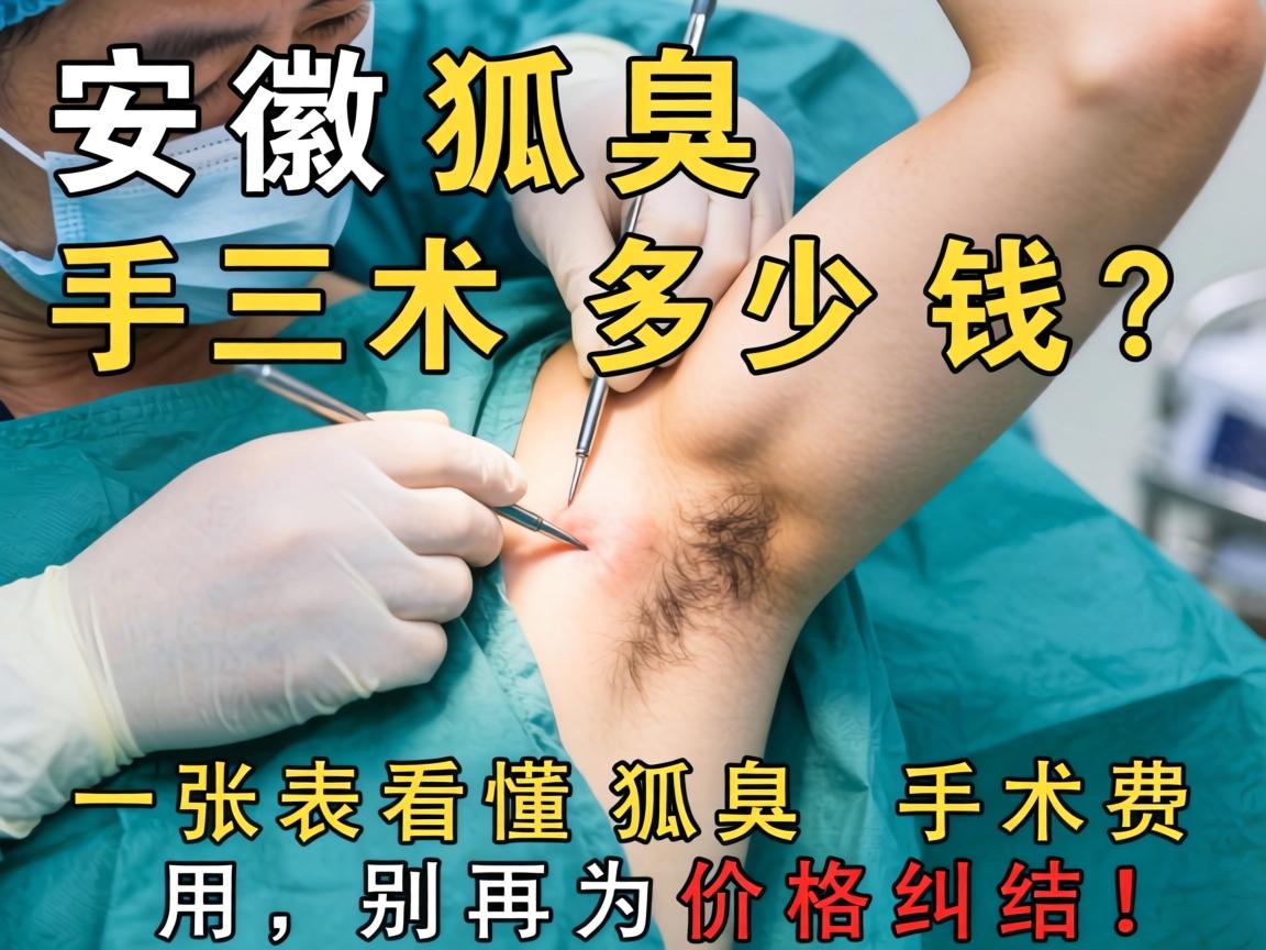 安徽狐臭手术多少钱？一张表看懂狐臭手术费用，别再为价格纠结！