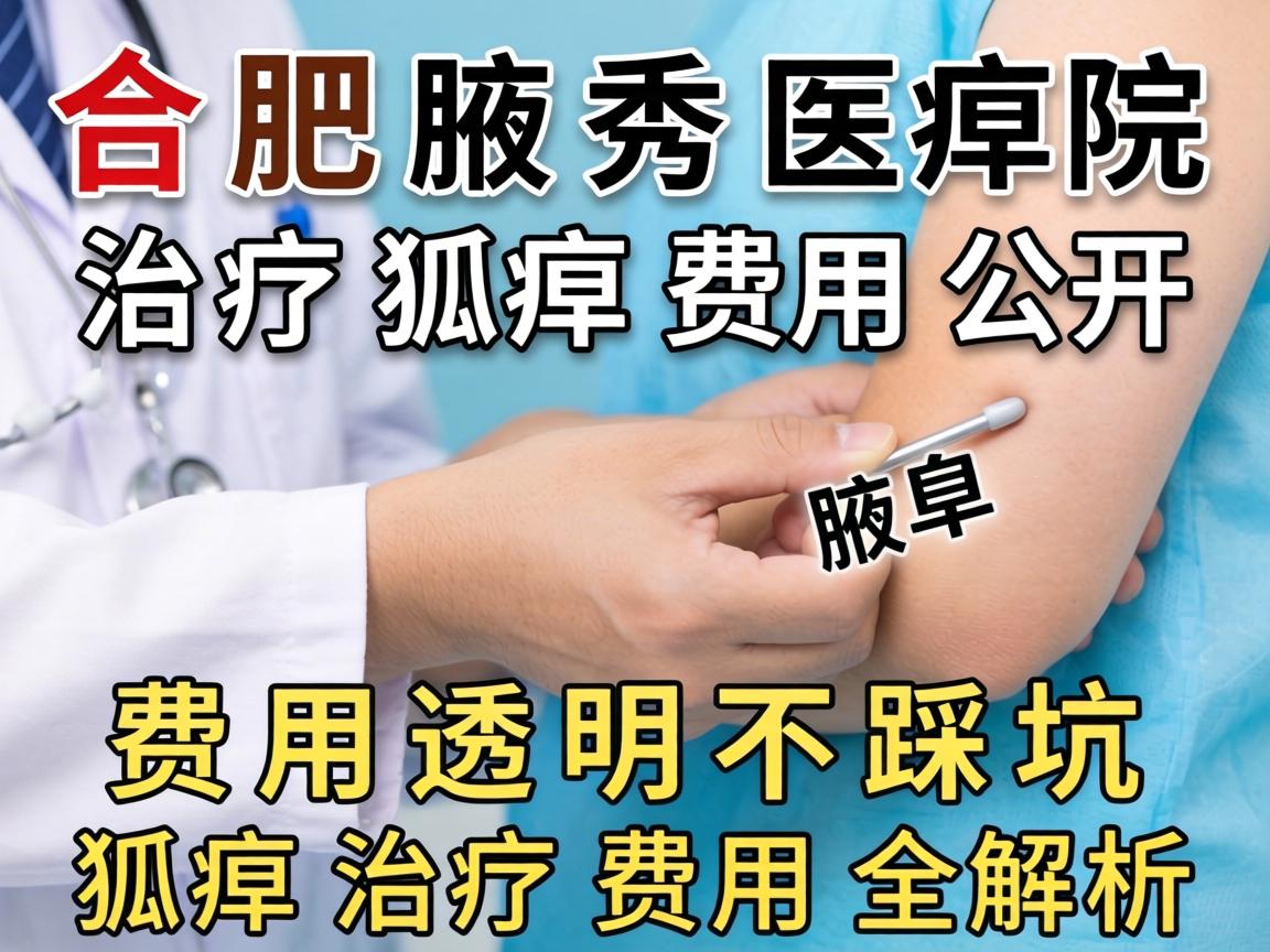 合肥腋秀医院治疗狐臭费用公开，费用透明不踩坑，狐臭治疗费用全解析