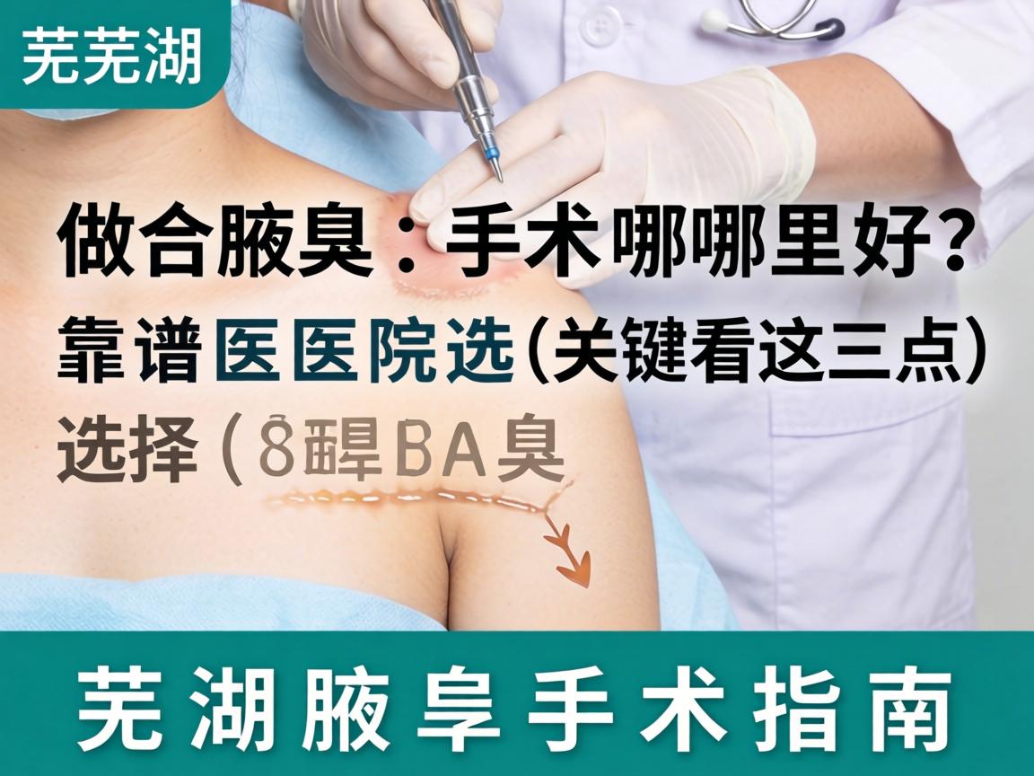 芜湖做腋臭手术哪里好？靠谱医院选择关键看这三点（芜湖腋臭手术指南）